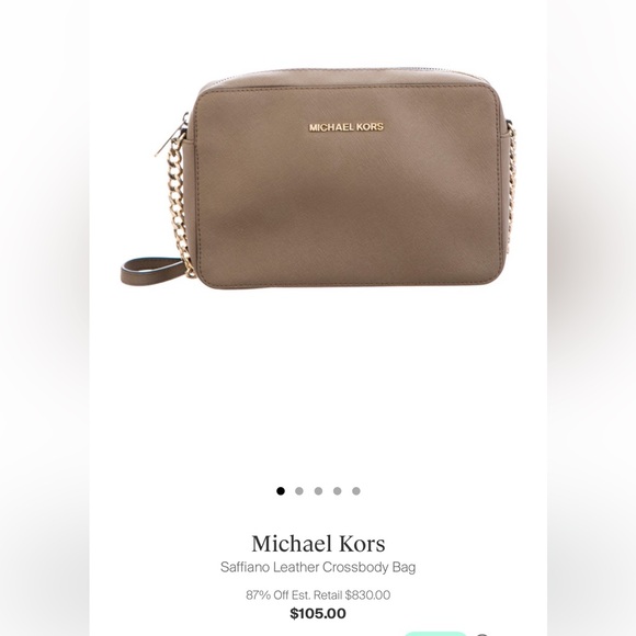 Saffiano Leather MK cross body bag - Picture 2 of 16